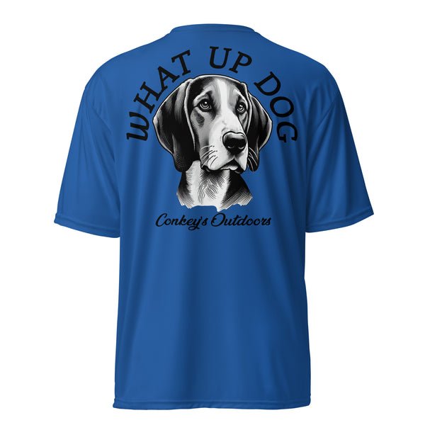 What Up Dog Coonhound Performance Shirt Royal