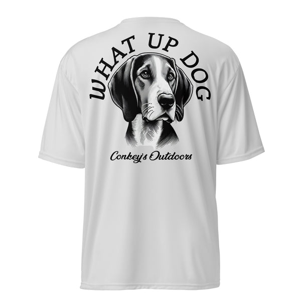 What Up Dog Coonhound Performance Shirt Silver