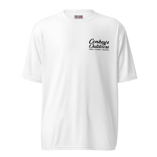 What Up Dog Coonhound Performance Shirt White Front