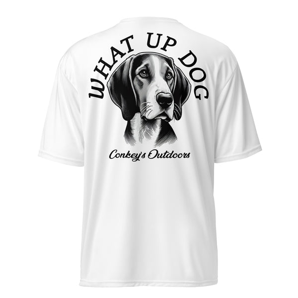 What Up Dog Coonhound Performance Shirt White