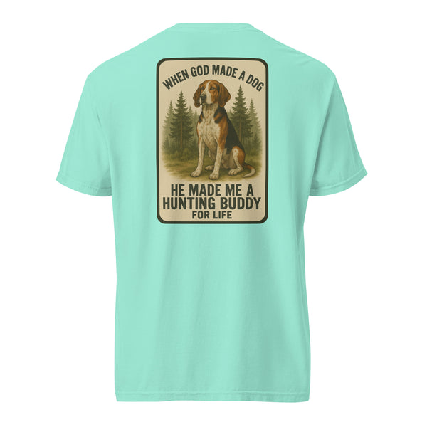 When God Made a Dog Coonhound Shirt Bay