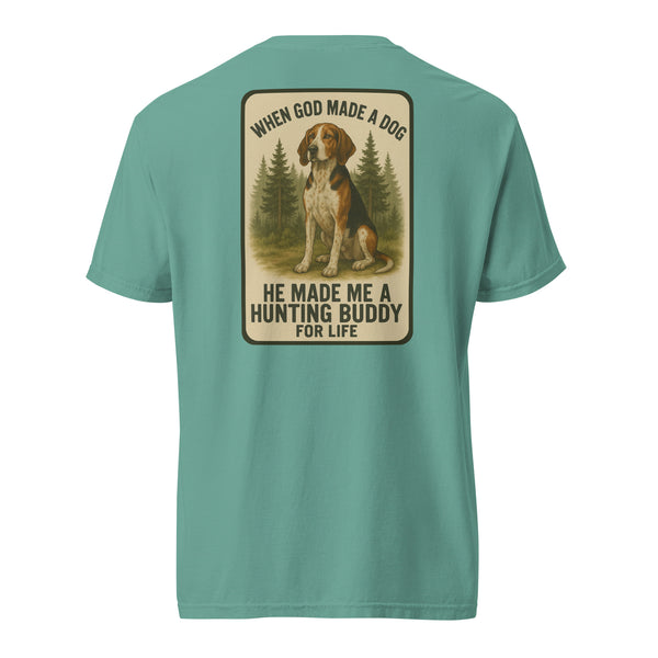 When God Made a Dog Coonhound Shirt Chalky Mint