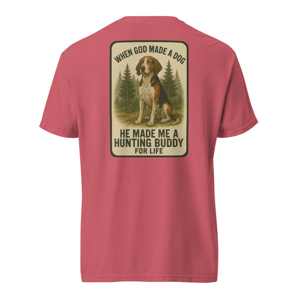 When God Made a Dog Coonhound Shirt Crunchberry
