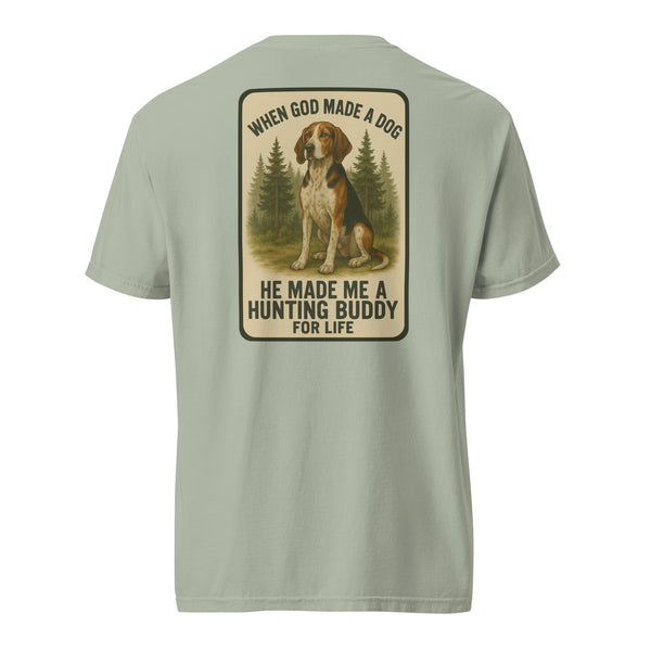 When God Made a Dog Coonhound Shirt Seafoam
