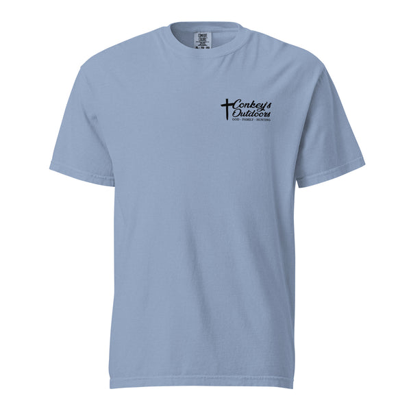 When God Made a Dog Coonhound Shirt Washed Denim Front
