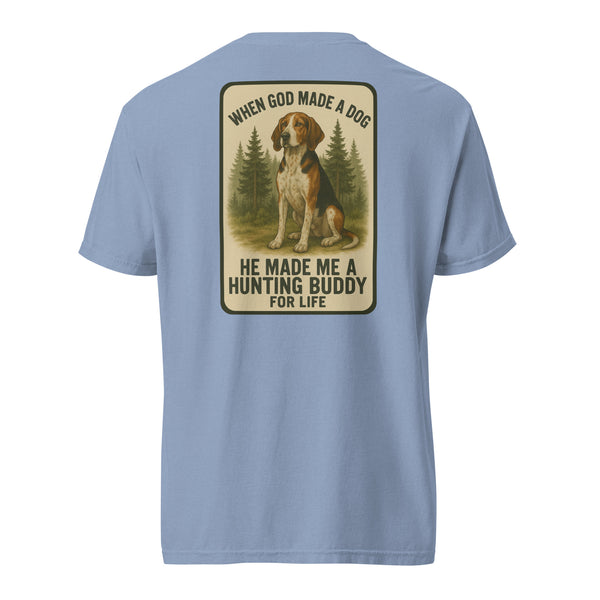 When God Made a Dog Coonhound Shirt Washed Denim
