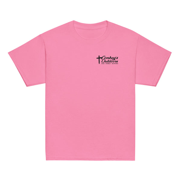 When God Made a Dog Kids Shirt | Conkey's Outdoors Royal Front
