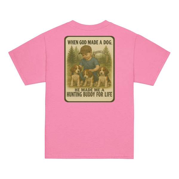 When God Made a Dog Kids Shirt | Conkey's Outdoors Royal
