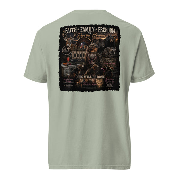Women Who Hunt Coonhound Shirt Bay
