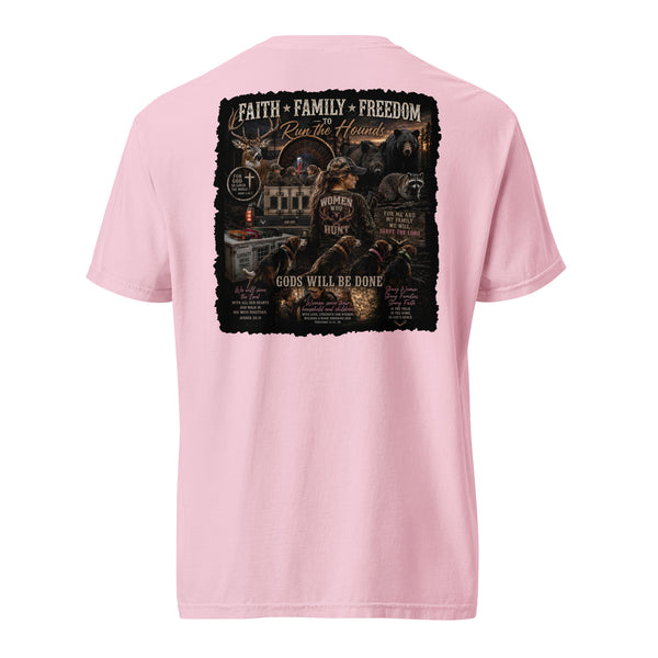 Women Who Hunt Coonhound Shirt Blossom
