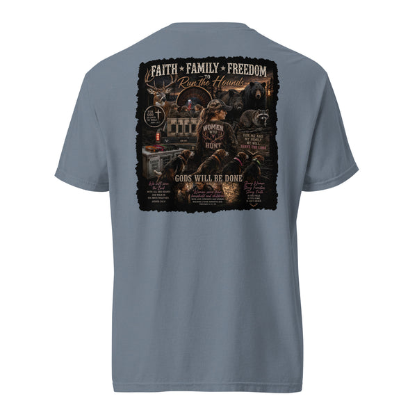 Women Who Hunt Coonhound Shirt Blue Jean
