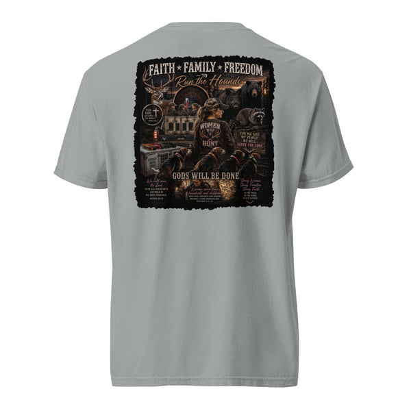Women Who Hunt Coonhound Shirt Granite
