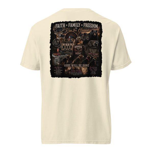 Women Who Hunt Coonhound Shirt Ivory
