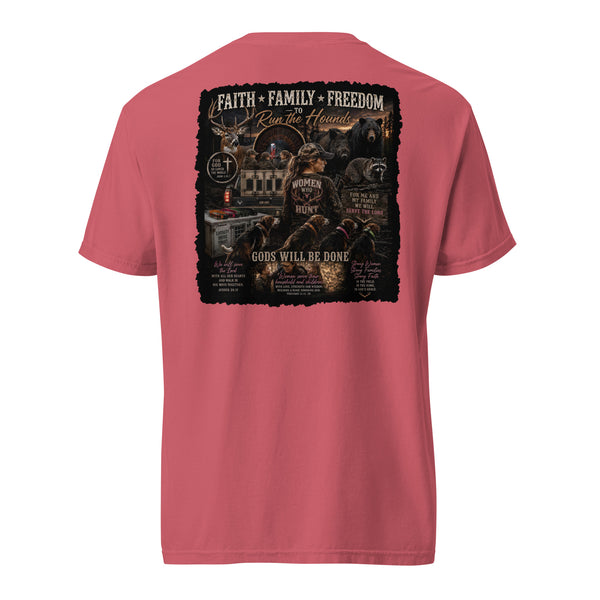 Women Who Hunt Coonhound Shirt Watermelon
