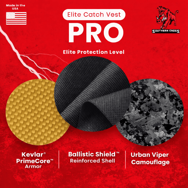 Elite Catch Vest PRO- Attached Collar Extreme Protection