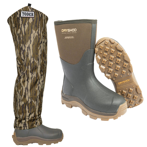 Dryshod Haymaker Boots with Yoder Bottomland Chaps
