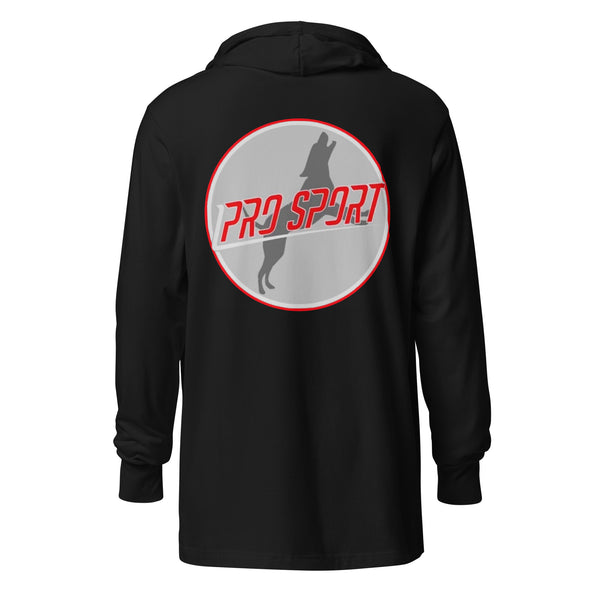 Pro Sport Hooded Long Sleeve Shirt (Back Logo)