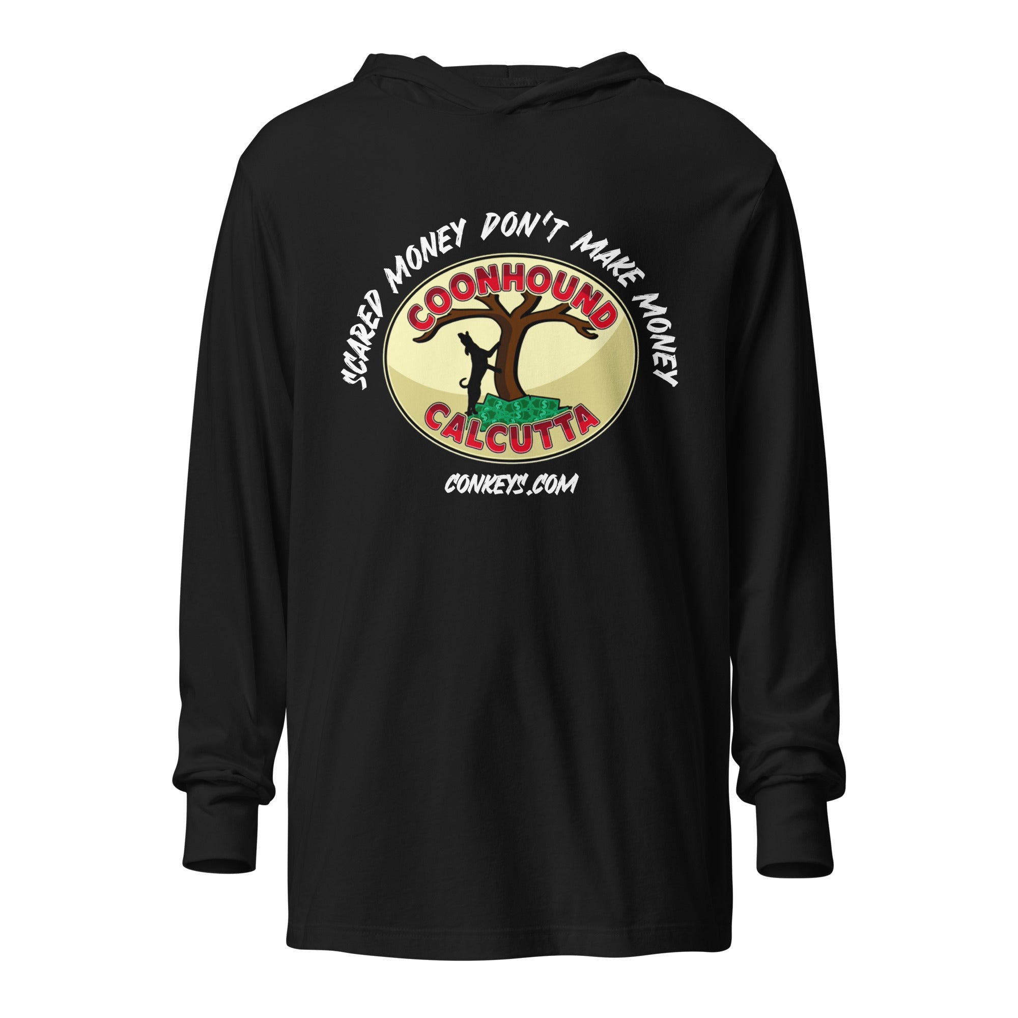 Coonhound Calcutta Hooded Long Sleeve Shirt (Front Logo)