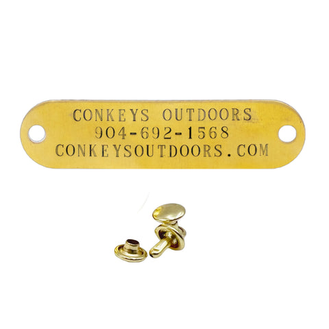 Brass Collar Tag (Hammer-On Rivets Included)